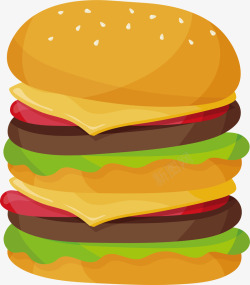超级汉堡超级巨无霸汉堡矢量图高清图片