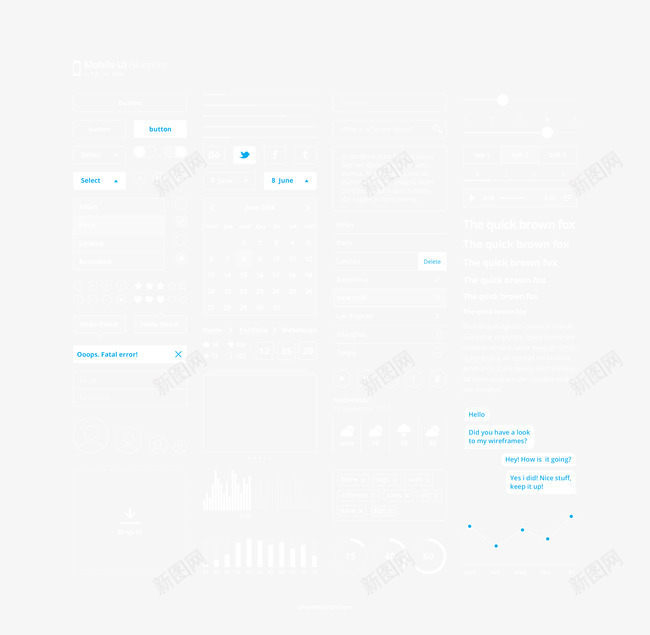 网页png免抠素材_新图网 https://ixintu.com UI设计 版面 网页设计