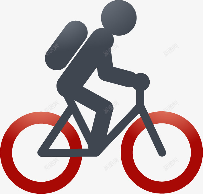骑自行车的人图标png_新图网 https://ixintu.com UI 人 卡通 图标 手绘 自行车 骑车
