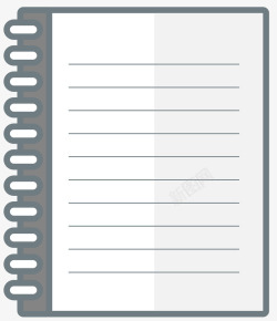 灰色笔记本灰色线条矩形笔记本矢量图高清图片