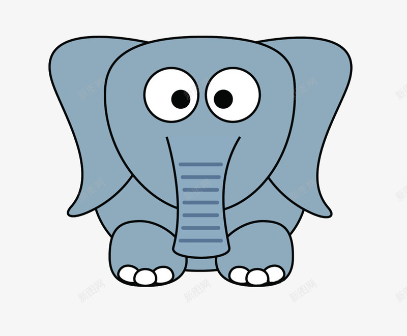 萌萌的卡通大象图标png_新图网 https://ixintu.com logo 卡通 大象 大象头 装饰