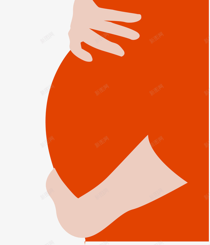 怀孕中png免抠素材_新图网 https://ixintu.com 侧影 大肚子 妈妈 手摸肚子 母亲