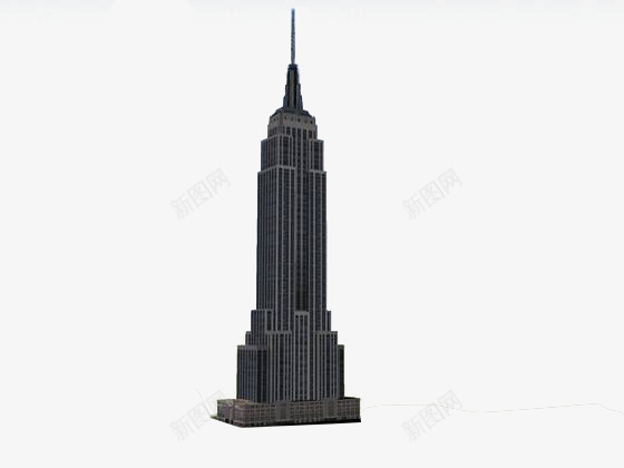 帝国大厦模型图png免抠素材_新图网 https://ixintu.com 3D 地产 帝国大厦 建筑 模型 设计