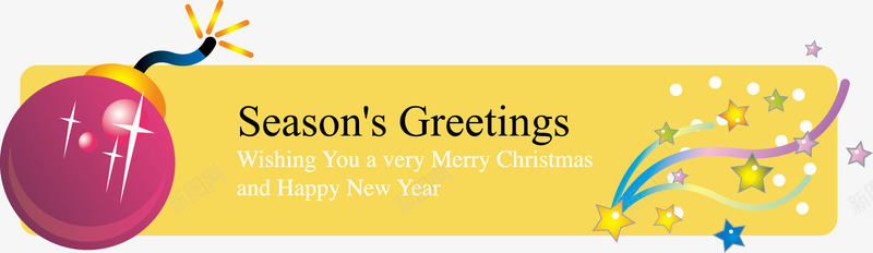 圣诞BANNER图标png_新图网 https://ixintu.com 圣诞网页顶部LOGO图片BANNER矢量下载炸弹merrychristma