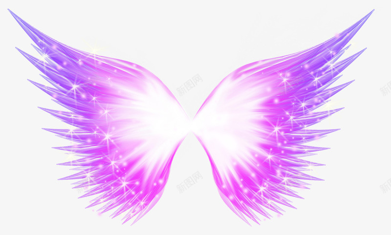 翅膀psd免抠素材_新图网 https://ixintu.com 天使羽翼 天使翅膀 手绘翅膀 紫色的翅膀