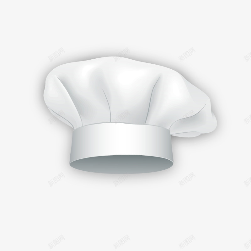 厨师帽png免抠素材_新图网 https://ixintu.com 3D 厨子 厨师矢量 帽子 白色