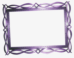 紫色复古雕刻花纹相框高清图片