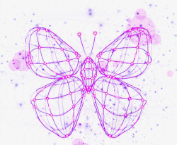 七彩蝴蝶系列之紫色蝴蝶创意素材
