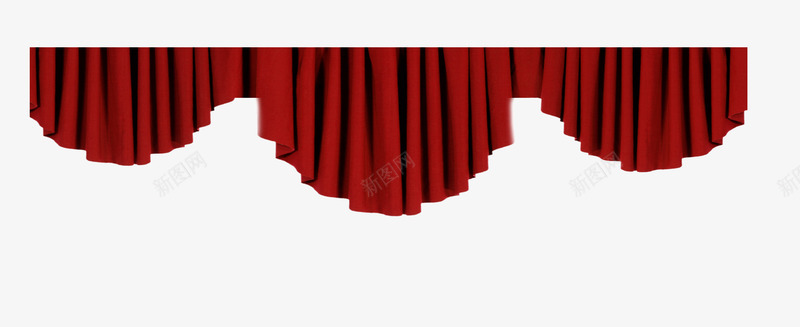 红色舞台装饰布帘帘头png免抠素材_新图网 https://ixintu.com 不规则 布帘 帘头 红色 舞台红布 舞台装饰