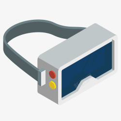 3D几何图形VR眼镜3D图标矢量图高清图片