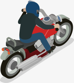 骑摩托车的人矢量图素材