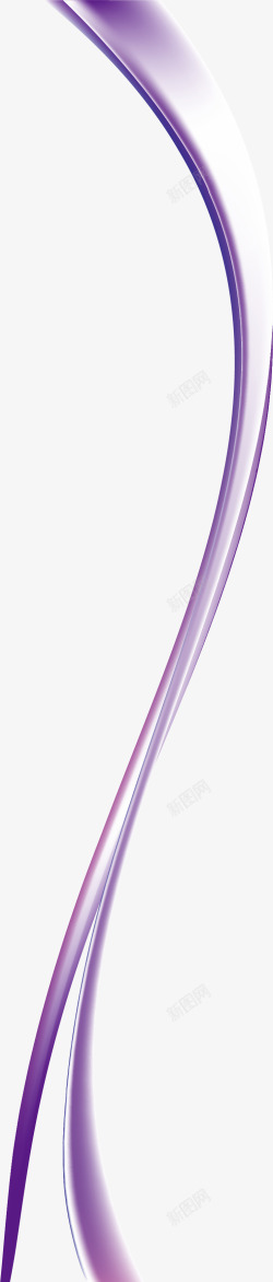 紫色清新曲线效果元素素材