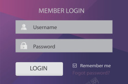 紫色网站紫色简约商务登录框矢量图高清图片