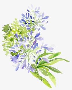 创意花丛紫色花朵高清图片