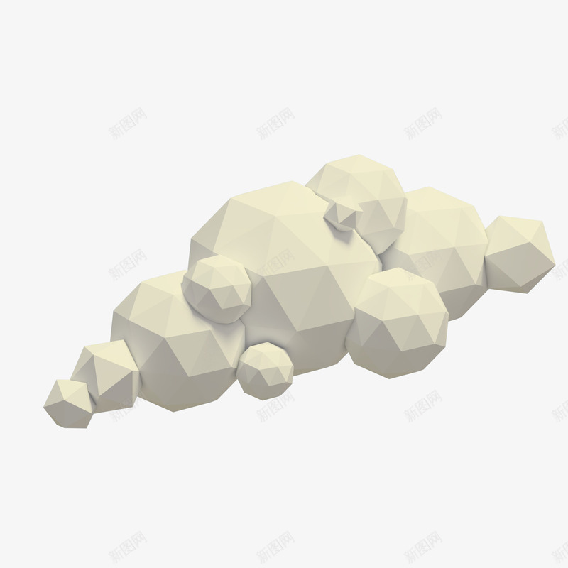 体积大的可爱云朵模型png免抠素材_新图网 https://ixintu.com 个性 切割 创意 可爱的 球形 立体 等轴3D 高清 高端