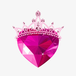 紫色爱心水晶装饰图案素材