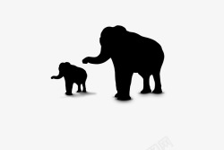 行走大象行走的大象剪影高清图片