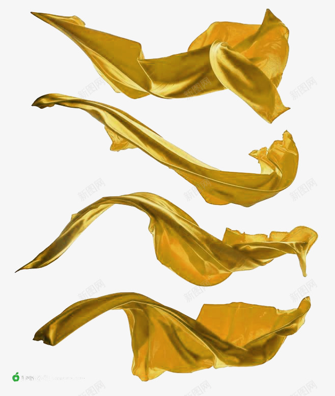 金色的丝绸png免抠素材_新图网 https://ixintu.com 大气 形状奇特 有魅力 经典 颜色艳丽