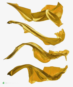形状奇特金色的丝绸高清图片