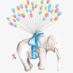 情人节大象气球大象高清图片