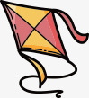 风筝颜色手绘UI图标图标