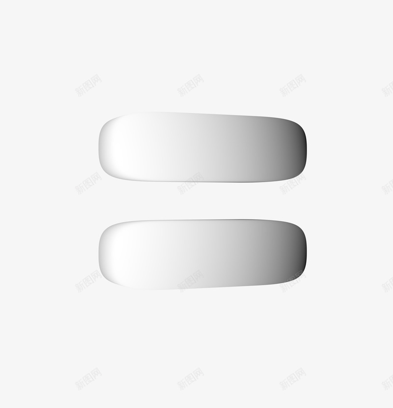 白色立体符号等号png免抠素材_新图网 https://ixintu.com 3D 3D符号 创意 创意符号 立体 立体符号 等号