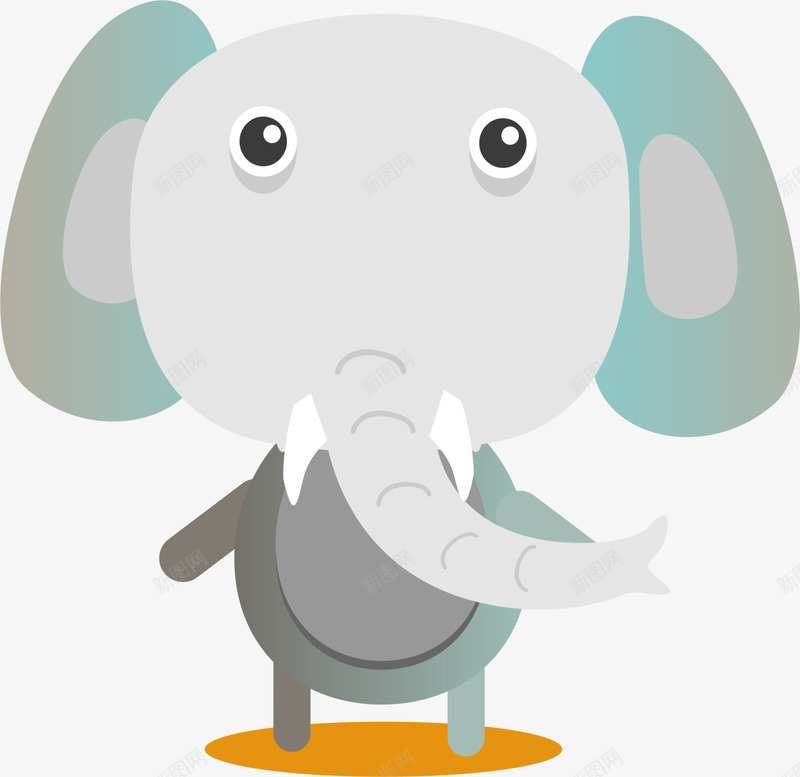 灰色卡通大象png免抠素材_新图网 https://ixintu.com 动物园 卡通动物 可爱动物 灰色大象 简约大象 装饰图案
