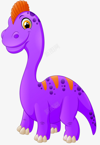 紫色恐龙png免抠素材_新图网 https://ixintu.com 侏罗纪 卡通恐龙 巨型动物 远古生物