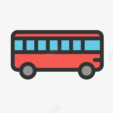 扁平化巴士图标图标