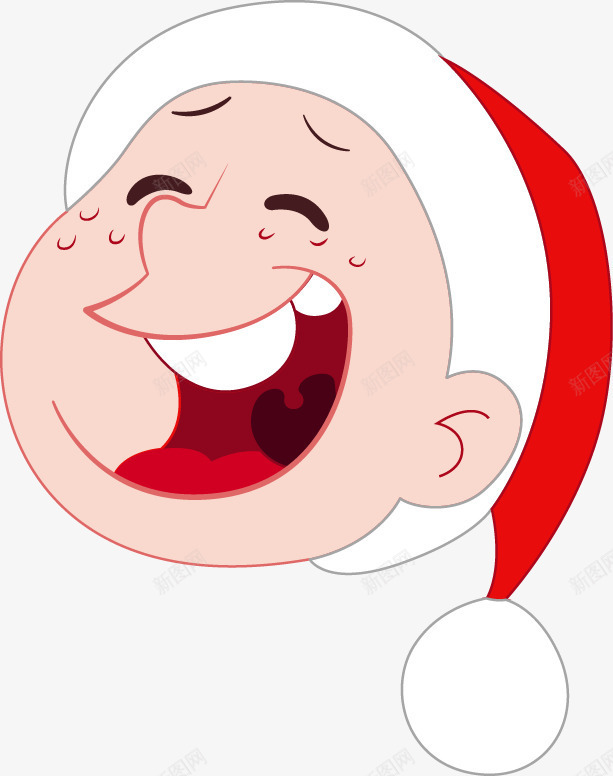 卡通圣诞人物形象png免抠素材_新图网 https://ixintu.com 卡通形象矢量圣诞卡通人物圣诞帽子