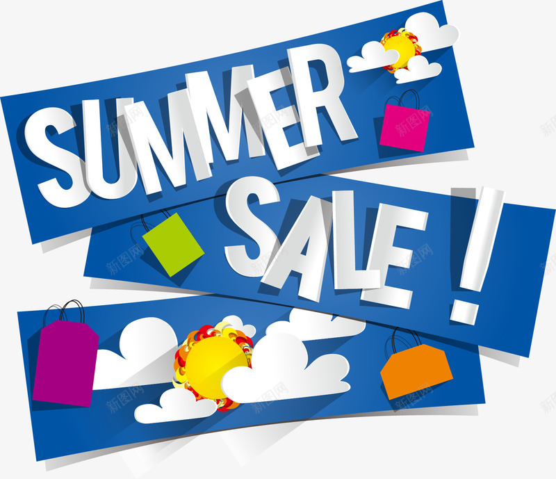 夏季促销png免抠素材_新图网 https://ixintu.com sale summer 云朵 促销 夏季 彩色 标签 艺术字 装饰