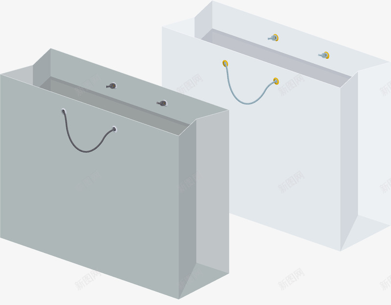 vi礼品盒png免抠素材_新图网 https://ixintu.com 手提盒 灰色 白色 盒子 设计