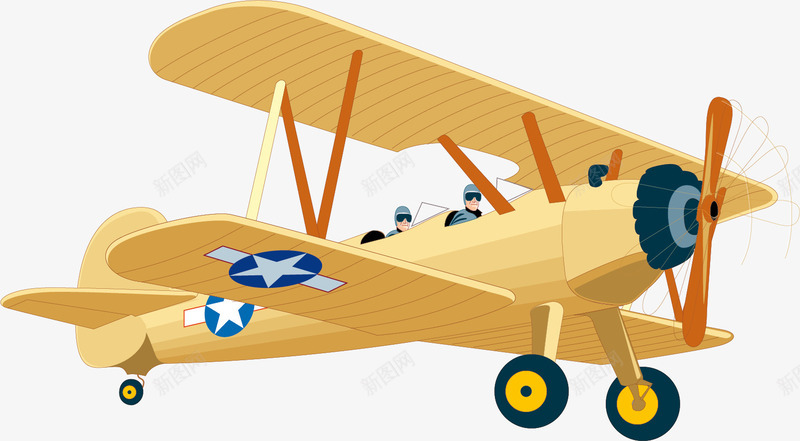 飞机矢量图ai免抠素材_新图网 https://ixintu.com 3D 模型 模型飞机 漂亮 矢量飞机 装饰 装饰飞机 飞机展示 高清 黄色 黄色飞机 矢量图