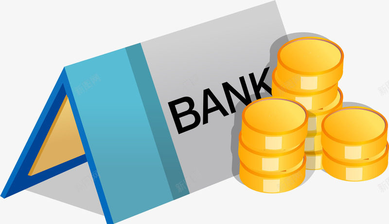 银行标识金钱矢量图图标eps_新图网 https://ixintu.com 3D 金钱 银行标识 矢量图