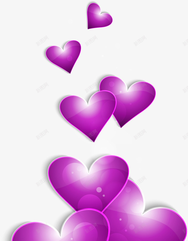 紫色闪耀情人节爱心png免抠素材_新图网 https://ixintu.com LOVE 婚庆 心形 情人节 浪漫 爱情 紫色爱心