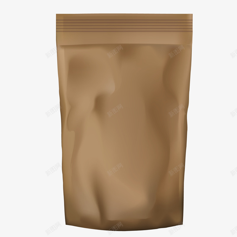 密封袋png免抠素材_新图网 https://ixintu.com 3D PNG免抠图下载 咖啡色 商品 袋子 装饰