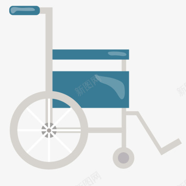 扁平化轮椅矢量图图标图标
