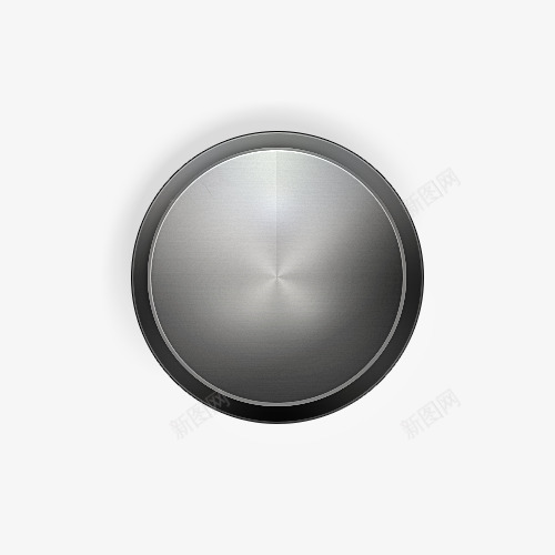 UIpsd免抠素材_新图网 https://ixintu.com 按钮 金属质感 黑色