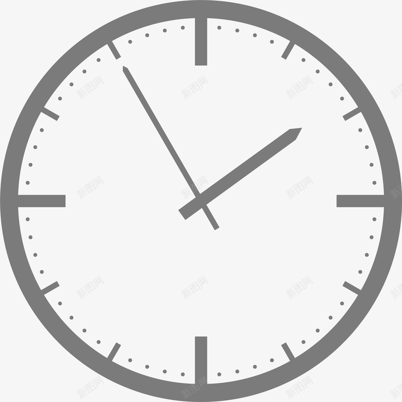 灰色简约时钟png免抠素材_新图网 https://ixintu.com 免抠PNG 时钟 时间 灰色 简约 装饰图案