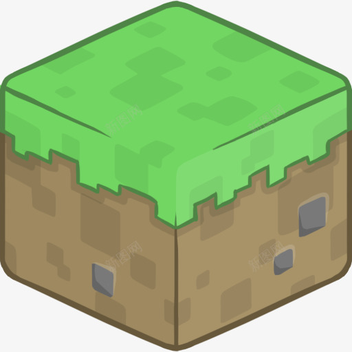 minecrafticons图标png_新图网 https://ixintu.com 3D Grass Minecraft Png