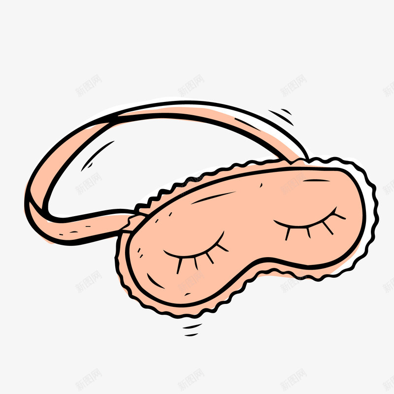 灰色手绘眼罩元素矢量图ai免抠素材_新图网 https://ixintu.com 卡通插画 扁平化 手绘 灰色 眼睛 眼罩 纹理 矢量图