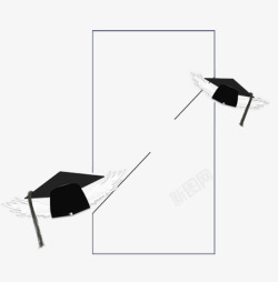 毕业插图手绘毕业季装饰边框插图图标高清图片