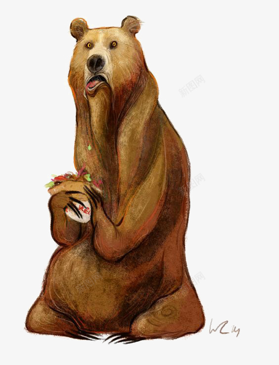 棕熊png免抠素材_新图网 https://ixintu.com 动物 卡通棕熊 手绘棕熊 熊妈妈
