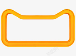 轮廓边框金色猫头轮廓边框高清图片