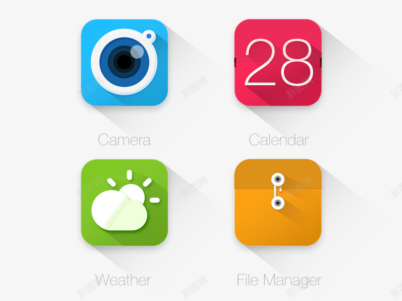 扁平APP界面图标PSDpsd_新图网 https://ixintu.com APP界面图标 UI图标设计 扁平图标