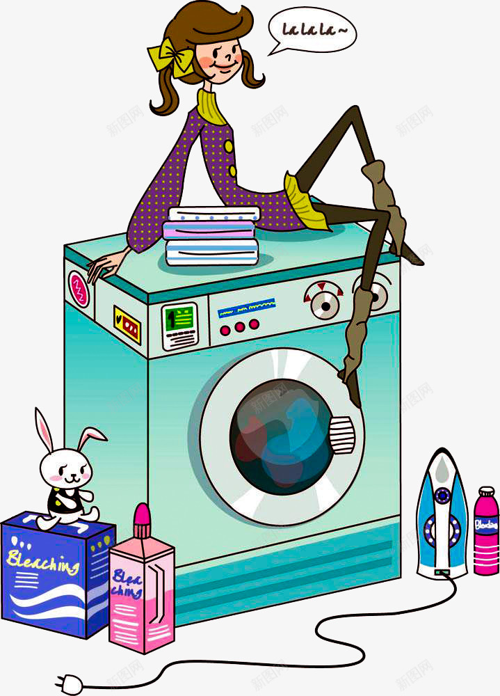 卡通洗衣服png免抠素材_新图网 https://ixintu.com 卡通妈妈洗衣服 妈妈洗衣服 手绘妈妈洗衣服 洗衣服 洗衣机洗衣服 用洗衣机洗衣服