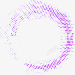 紫色清新斑点圆圈效果元素素材