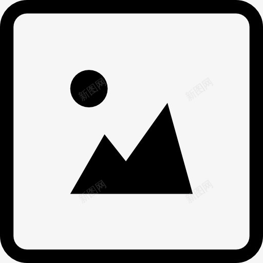 图像符号的方形按钮图标png_新图网 https://ixintu.com 图像 太阳 山脉 平方 广场 方UI 景观 界面 符号