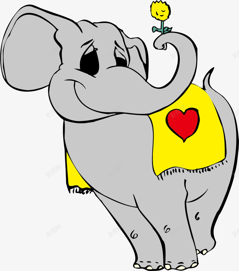 卡通大象png免抠素材_新图网 https://ixintu.com 大象 大象免费PNG 大象矢量 矢量卡通