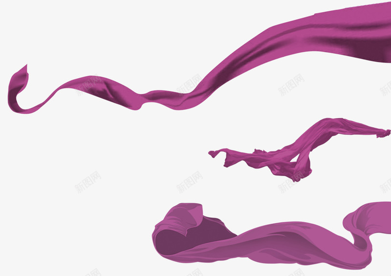 紫色大气绸带装饰图案png免抠素材_新图网 https://ixintu.com 免抠PNG 大气 紫色 绸带 装饰图案